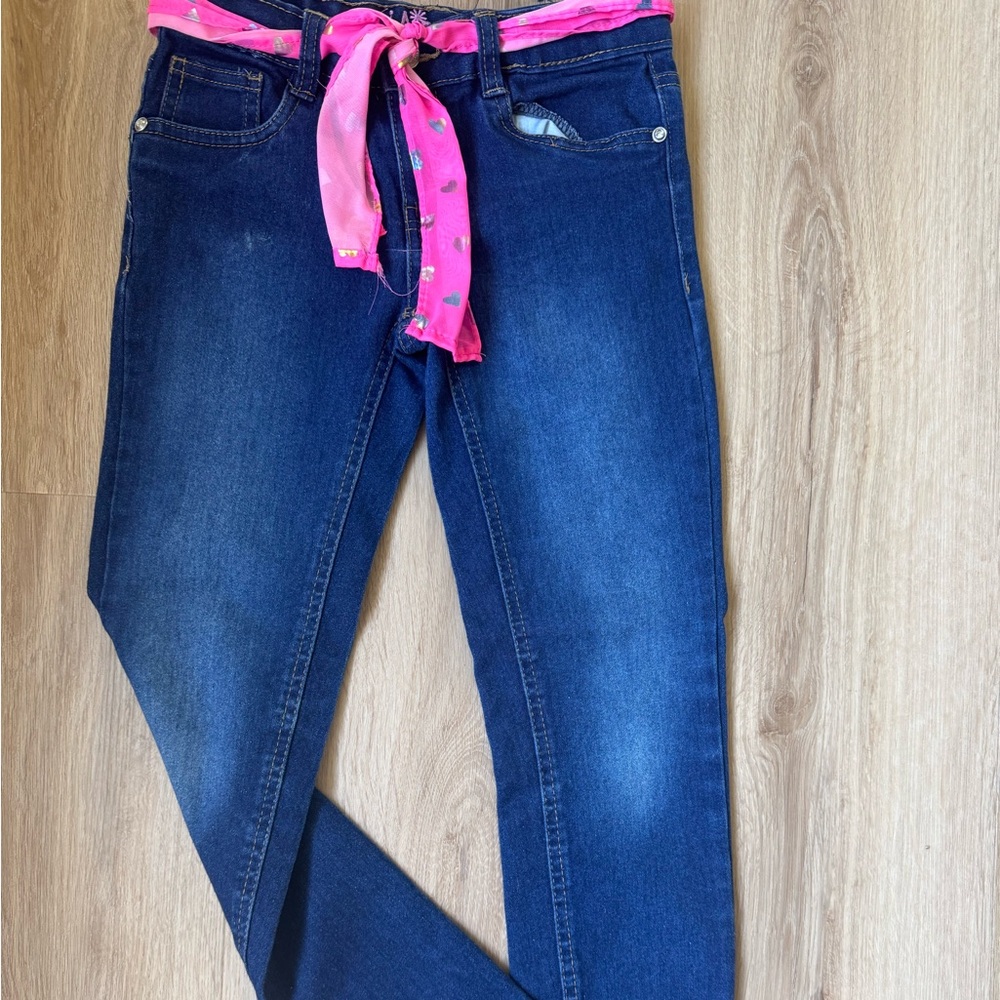 dELiA*s Blue Skinny Jeans with Faded Wash